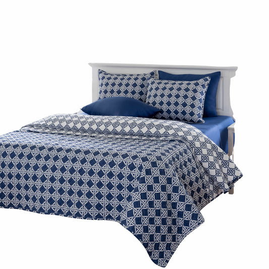 WELSPUN Comforter/Quilt/Duvet Multi-Color WELSPUN - Washed Cotton Percale Quilt Set