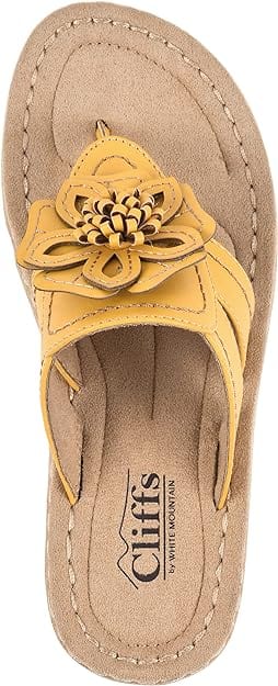 WHITE MOUNTAIN Womens Shoes 37.5 / Yellow WHITE MOUNTAIN - Carnation Thong Sandals