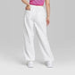 WILD FABLE Womens Bottoms XS / White WILD FABLE - Low-Rise Parachute Cargo Pants