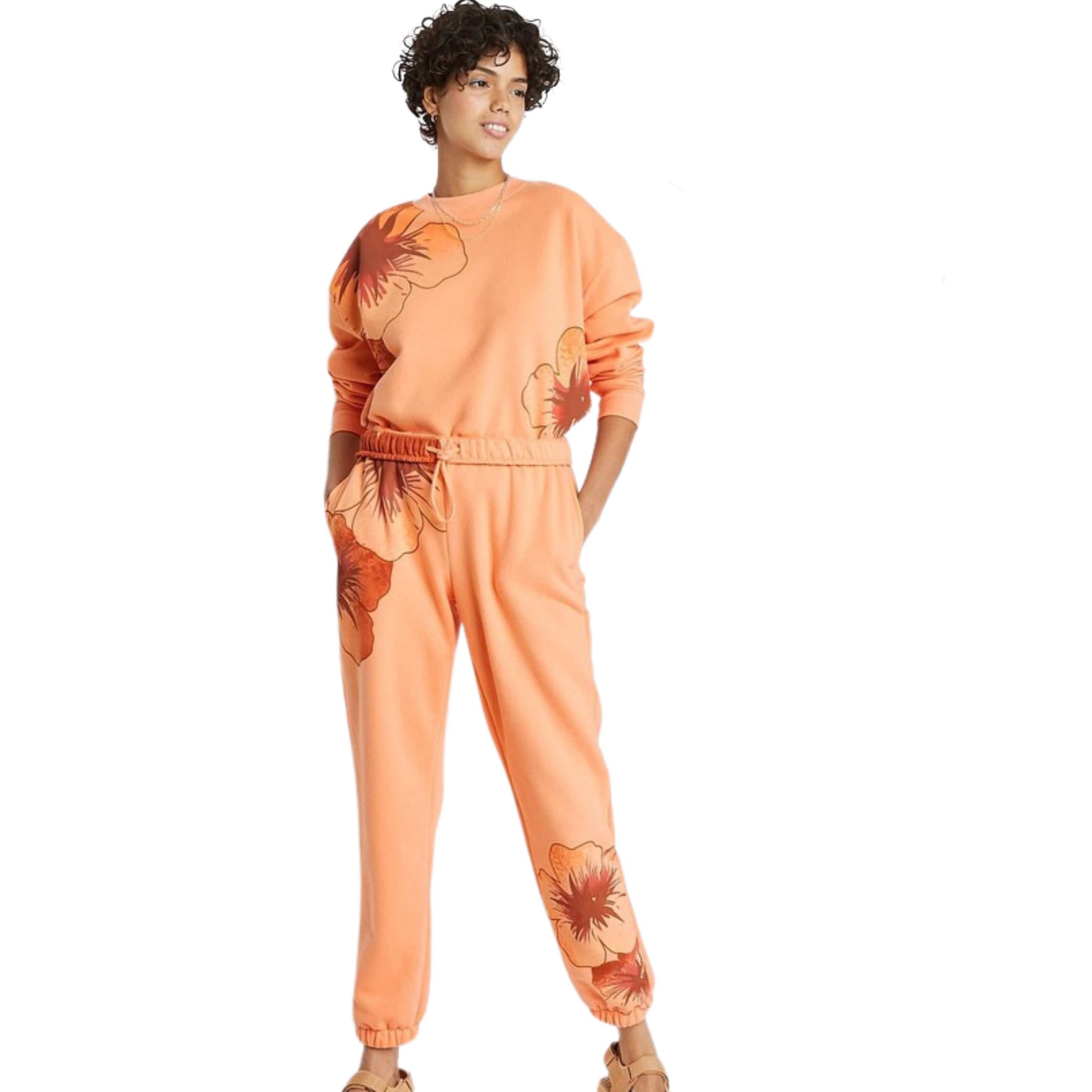 WILD FABLE Womens Bottoms M / Orange WILD FABLE - Mid-Rise Fleece Sweatpants