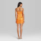 WILD FABLE Womens Dress XXL / Orange WILD FABLE -  Sleeveless Ruched Side Bodycon Dress