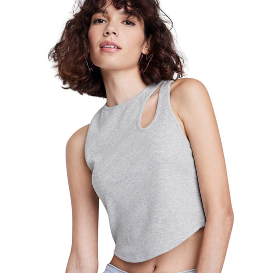 WILD FABLE Womens Tops XXS / Grey WILD FABLE - Cut Out Tiny Tank Top