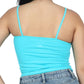 WILD FABLE Womens Tops XS / Blue WILD FABLE - Spaghetti Straps Cropped Top