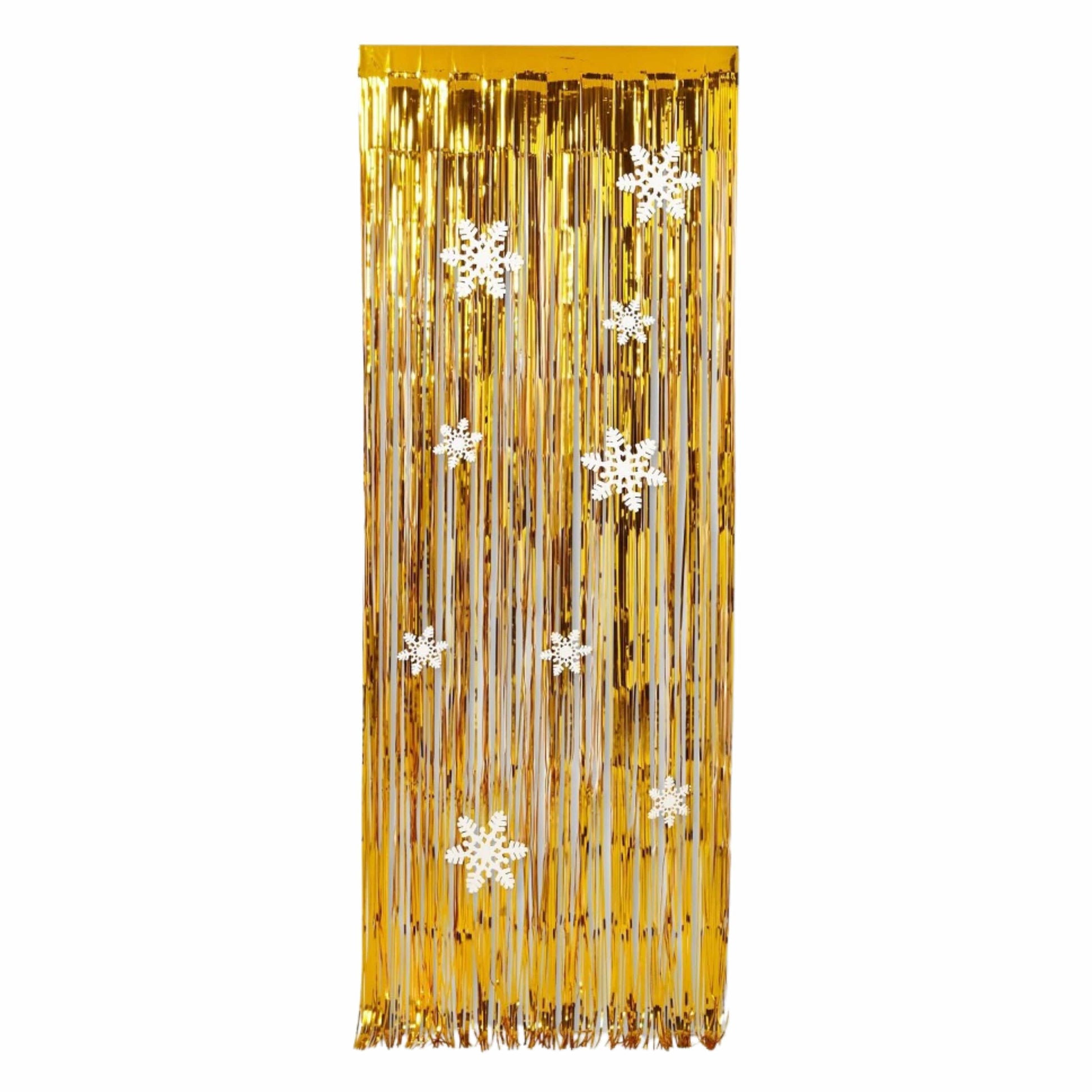 WONDERSHOP Christmas Decoration WONDERSHOP - Gold Snowflake Fringe Decorative Christmas Banner