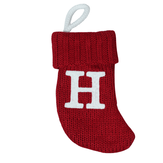 WONDERSHOP Christmas Decoration Red WONDERSHOP - H Embroidered Christmas Stocking