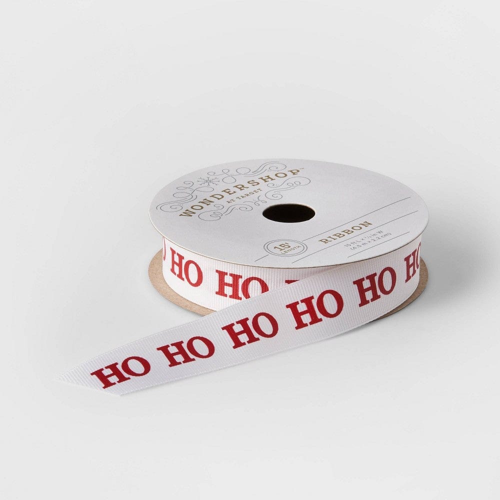 WONDERSHOP Christmas Decoration WONDERSHOP - HoHoHo Grosgrain Fabric Ribbon