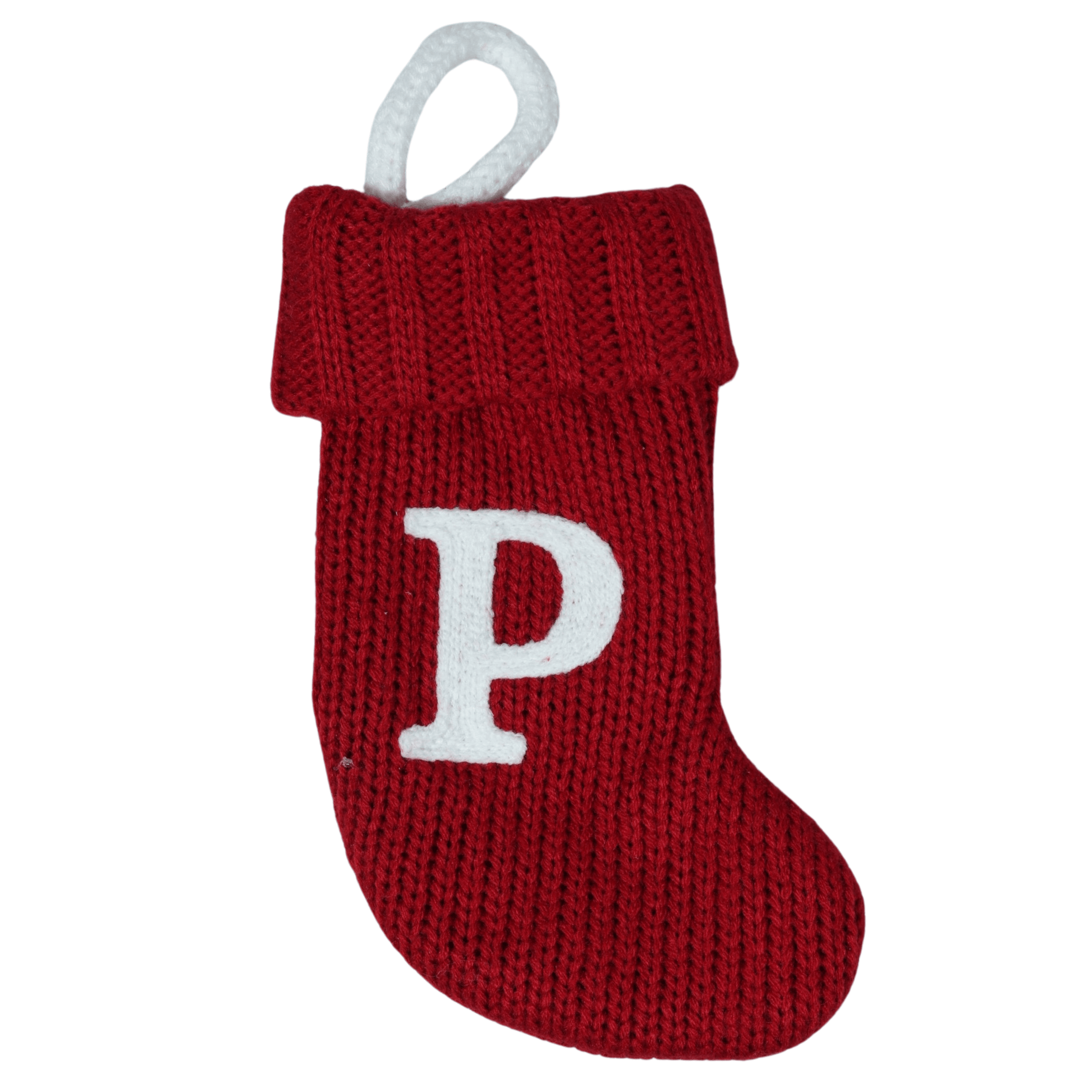 WONDERSHOP Christmas Decoration Red WONDERSHOP - P Embroidered Christmas Stocking