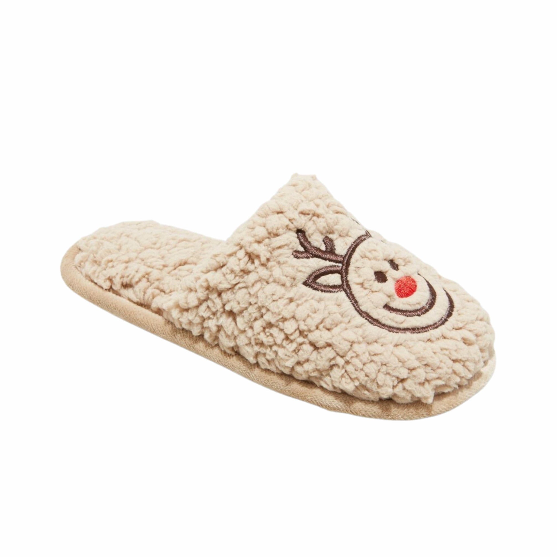 WONDERSHOP Kids Shoes WONDERSHOP - ' Holiday Reindeer Happy Face Scuff Slippers