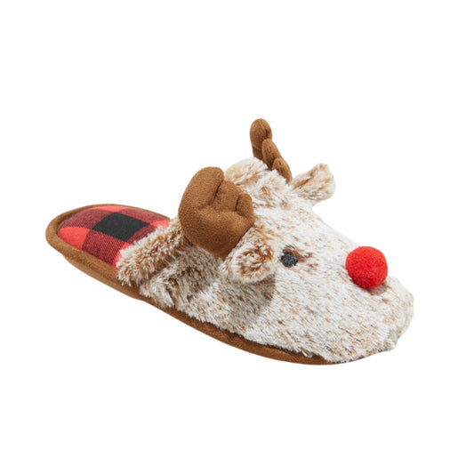 WONDERSHOP Kids Shoes WONDERSHOP - KIDS -  Holiday Red Nose Rudolf Scuff Slippers