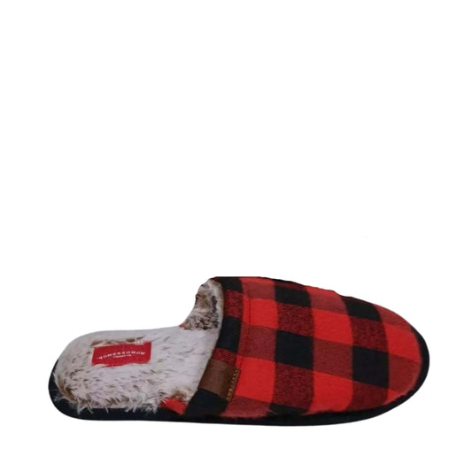 WONDERSHOP Womens Shoes WONDERSHOP - Buffalo Check Plaid Faux Fur Lined Slippers