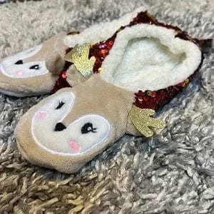 WONDERSHOP Womens Shoes 39-41 / Multi-Color WONDERSHOP - Christmas Holiday Reindeer Sock slippers