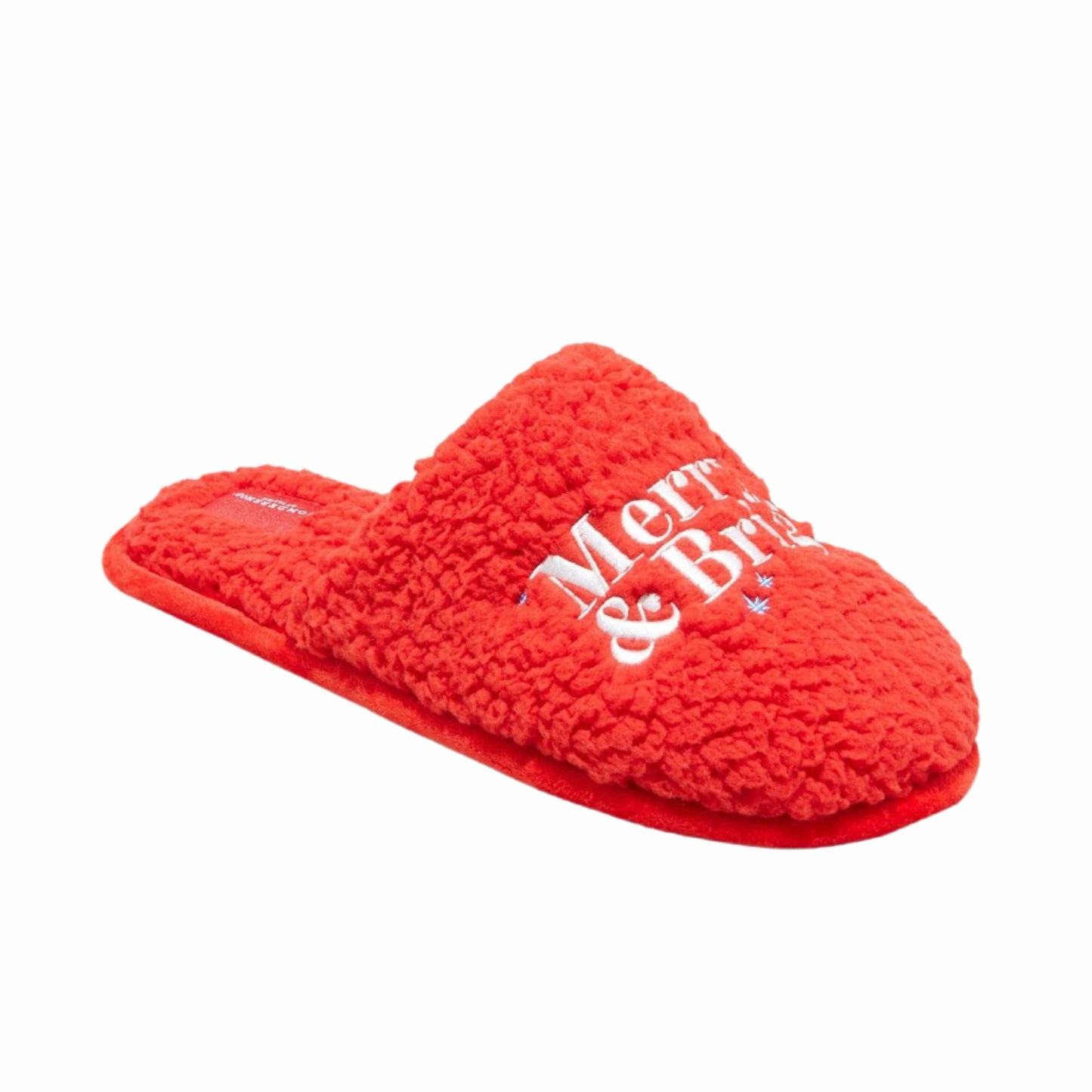 WONDERSHOP Womens Shoes 40 / Red WONDERSHOP -  Holiday Merry & Bright Scuff Slippers