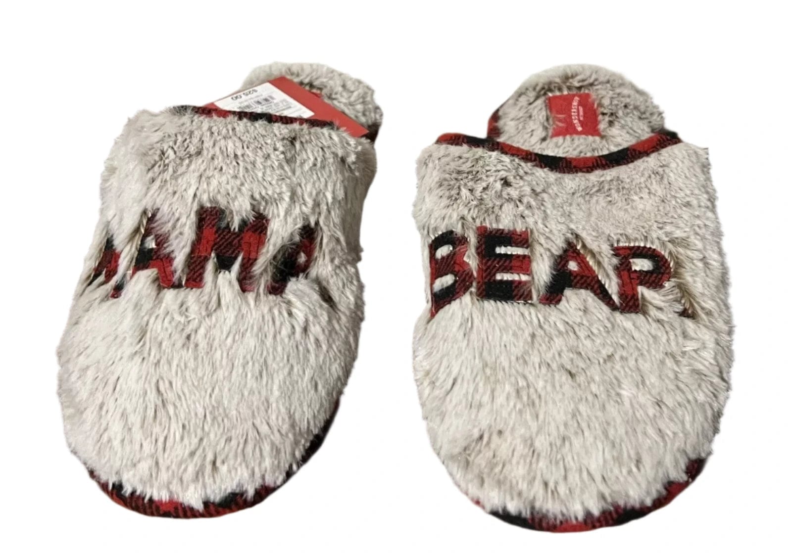 WONDERSHOP Womens Shoes WONDERSHOP - Mama Bear Faux Fur Plaid Slippers