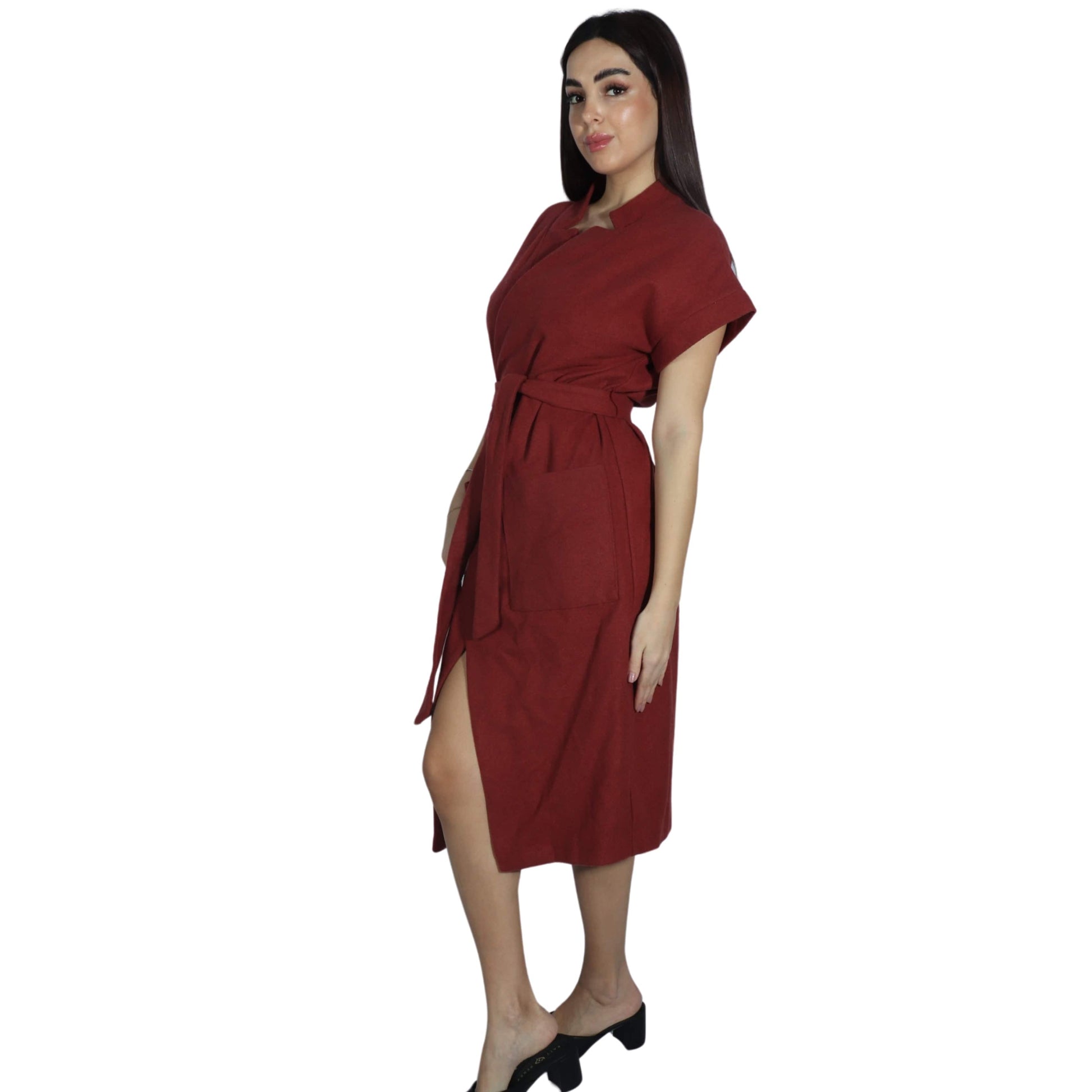 WORTHINGTON Womens Dress Petite M / Bric WORTHINGTON - Short Sleeve Long Dress