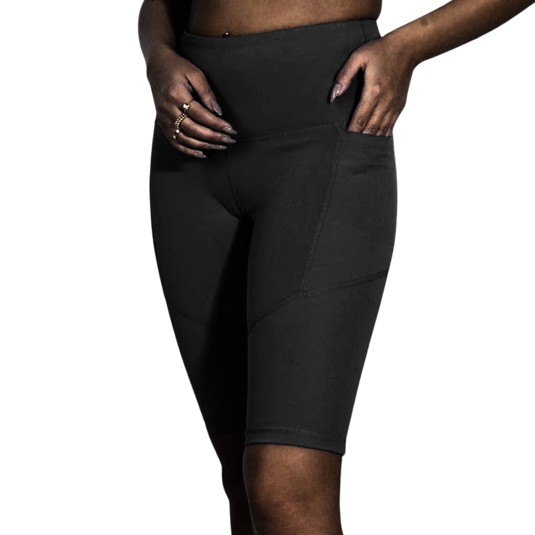 XERSION Womens sports XL / Black XERSION - Above Knee Biker Shorts