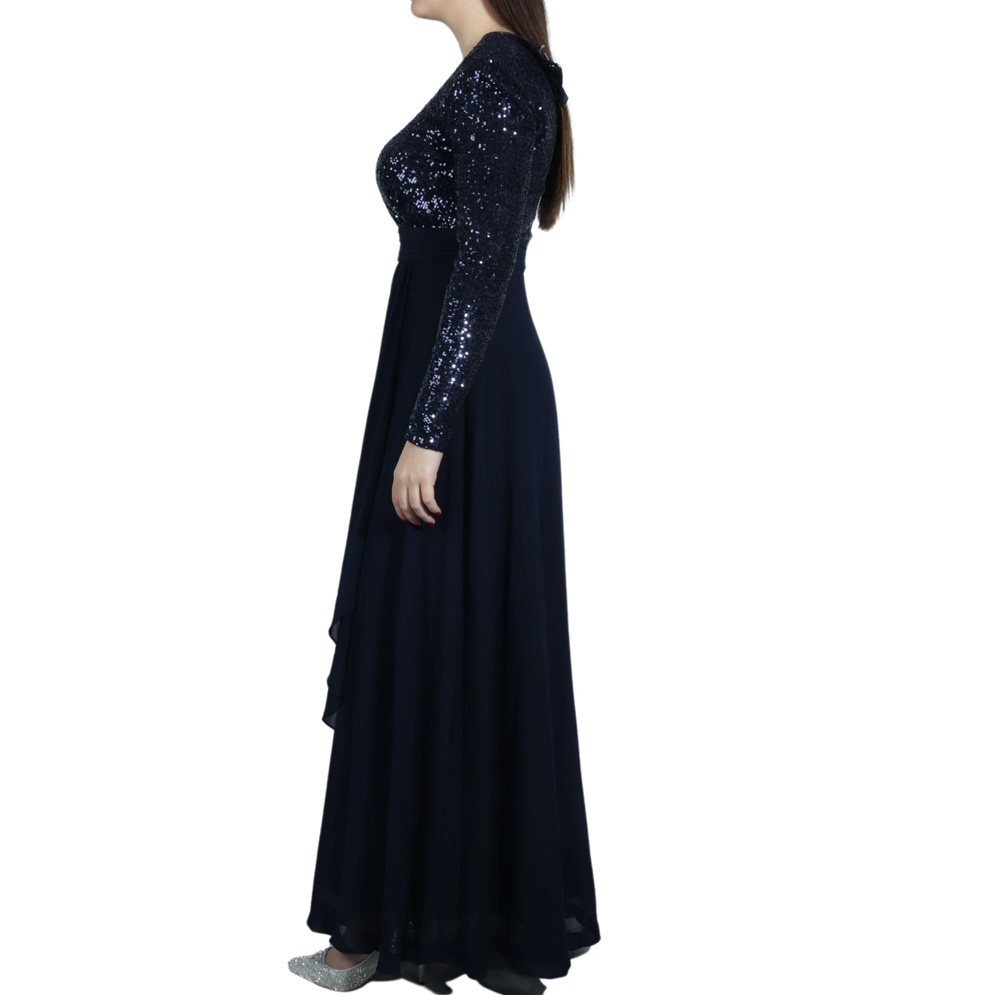 XSCAPE Womens Dress M / Navy XSCAPE - Long Dress