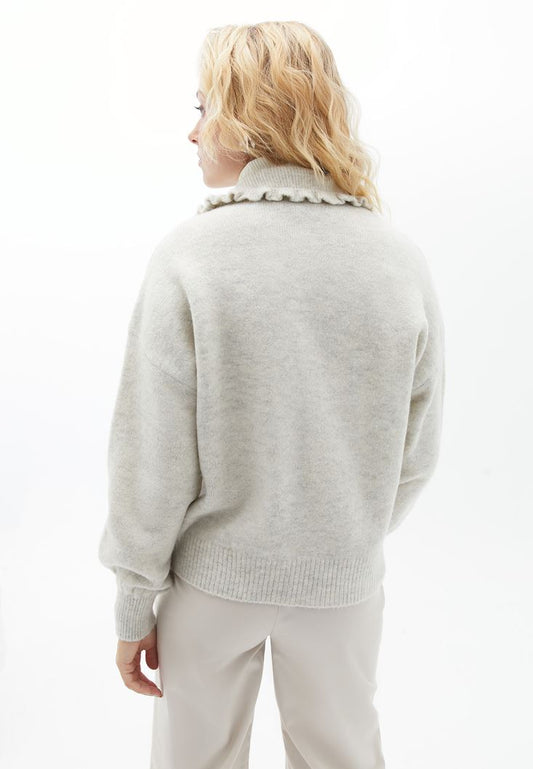 OXXO -  Loose Fit Cardigan with Collar Detail