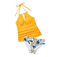 YONIQUE Womens Swimwear XL / Multi-Color YONIQUE - Two Pieces Swimwear Printed