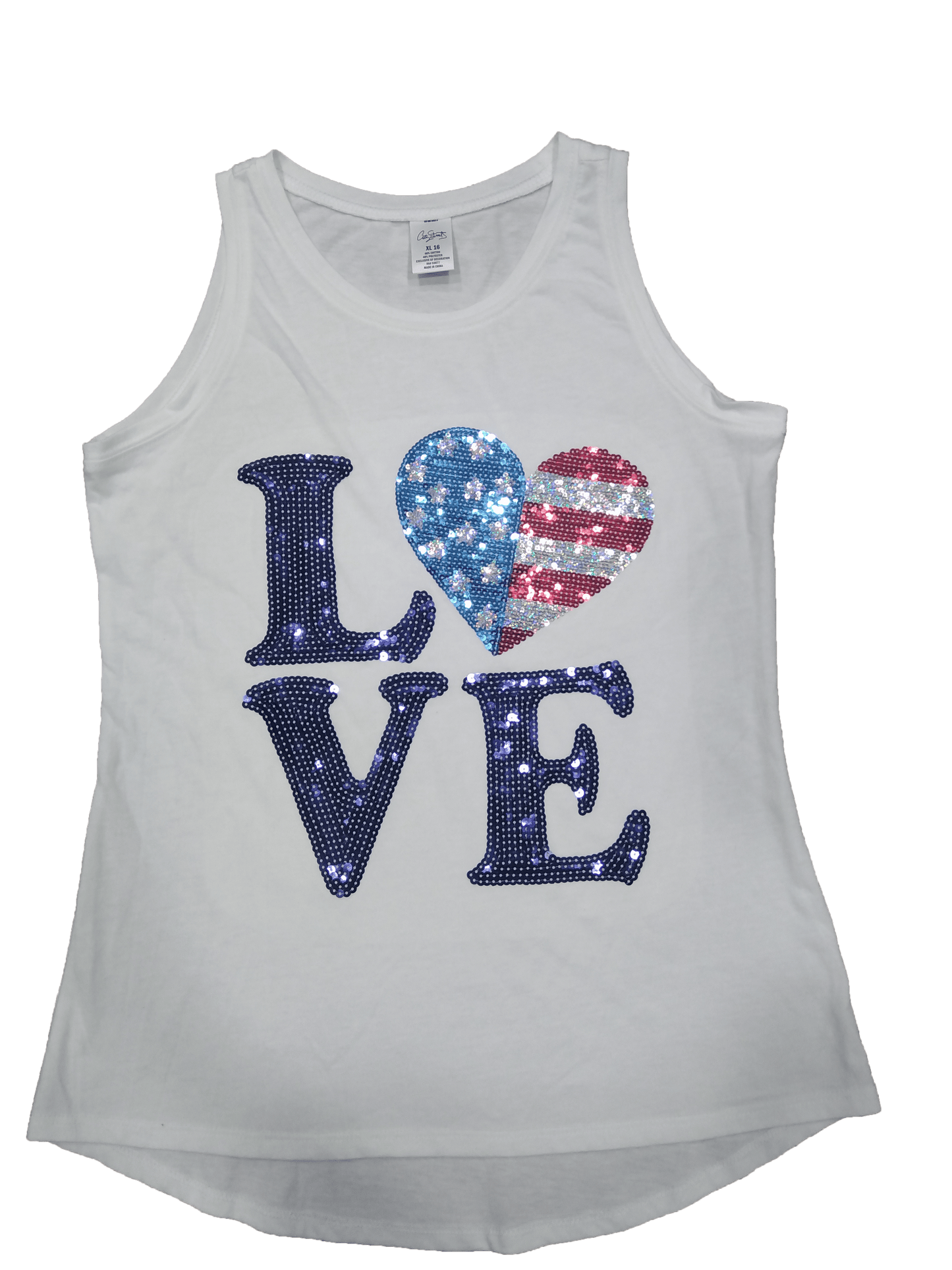 City Streets Apparel 16 Years Kids - Sequin Love Tank Top