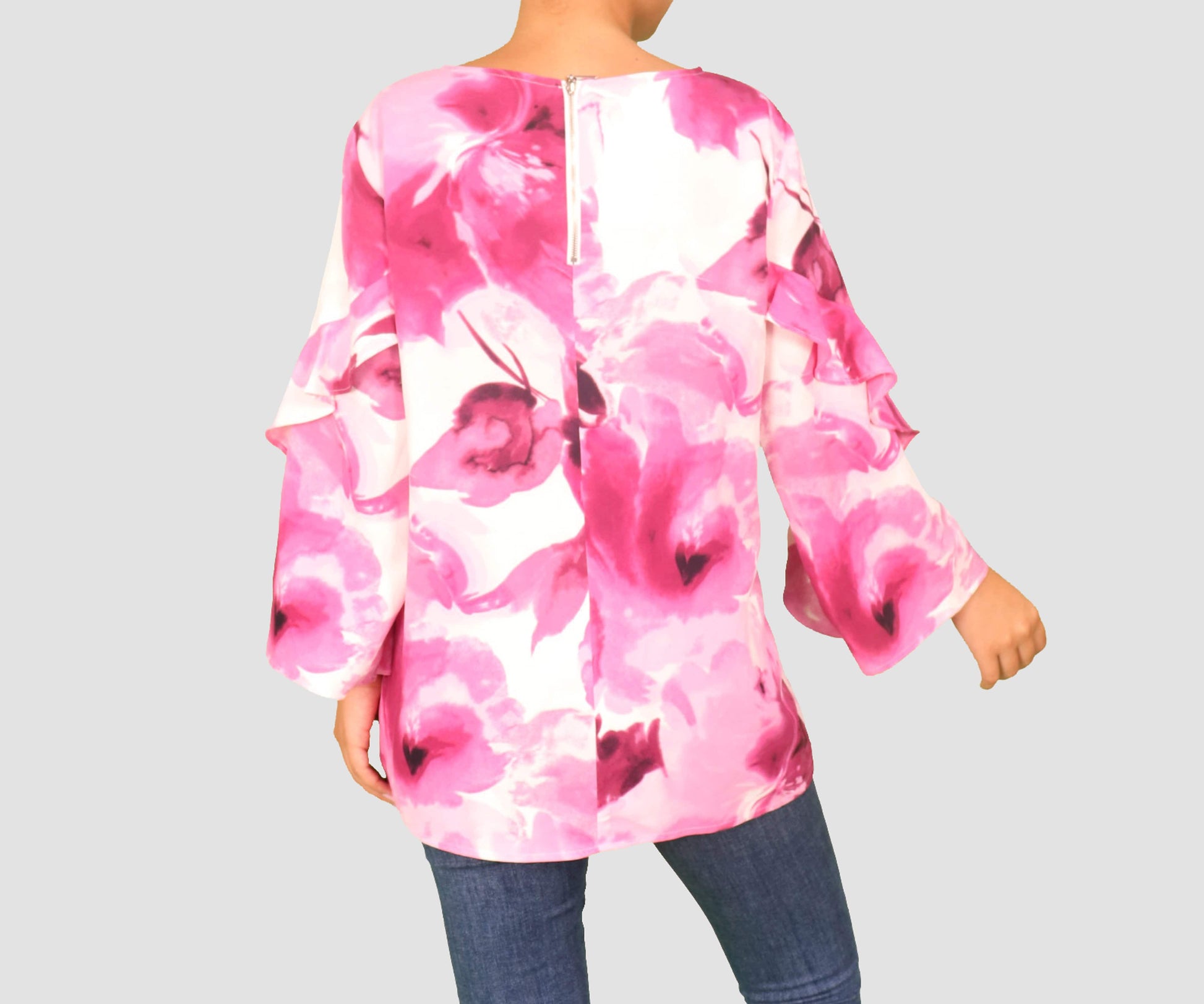 ALFANI Womens Tops S / Pink/ Multi Long Sleeve Top