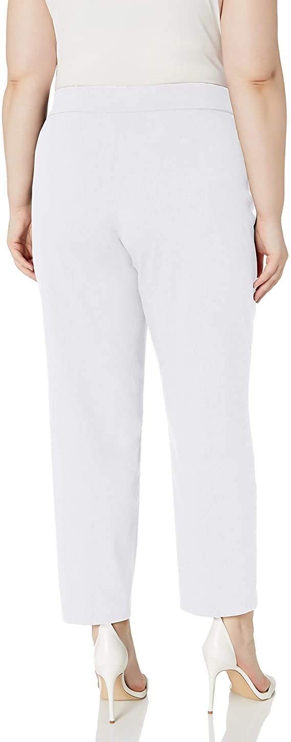 ALFRED DUNNER Womens Bottoms XL / White Proportioned Medium Allure Slim Pant