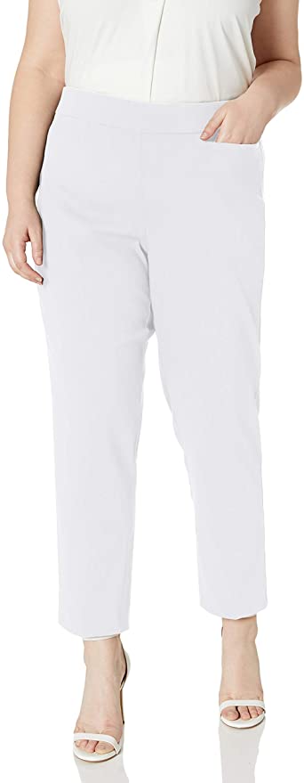 ALFRED DUNNER Womens Bottoms XL / White Proportioned Medium Allure Slim Pant