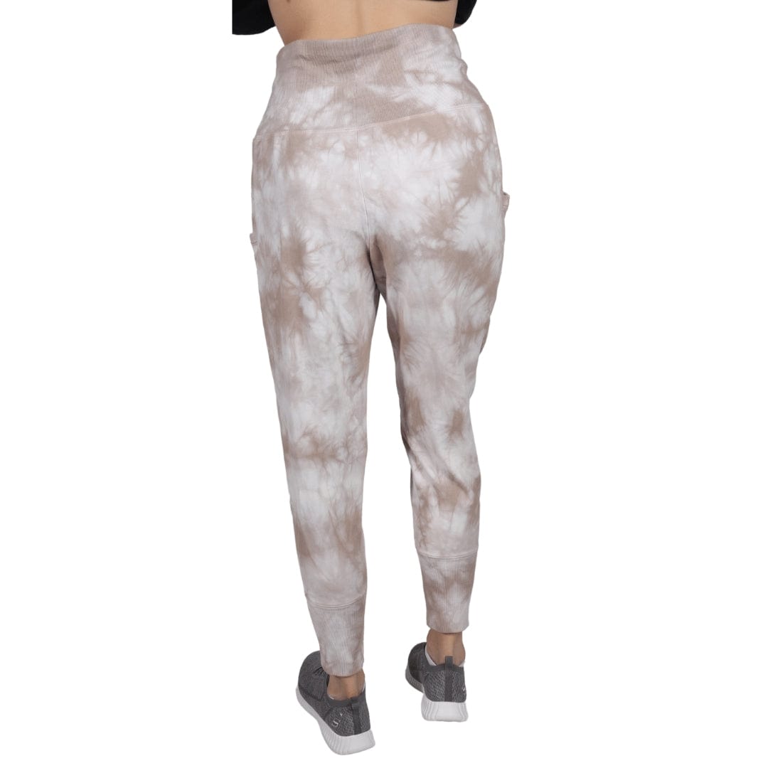 ALL IN MOTION Womens Bottoms ALL IN MOTION - Tie-Dye High-Rise Ribbed Jogger Pant