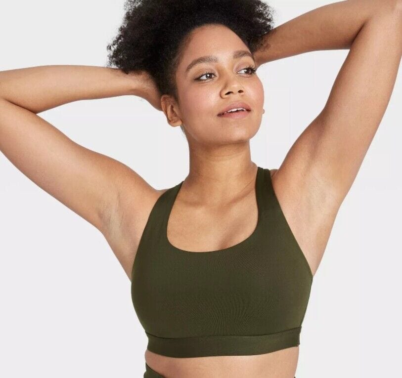 ALL IN MOTION Womens sports XS / Green ALL IN MOTION - Support T-Back Sports Bra
