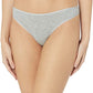 AMAZON ESSENTIALS womens underwear Medium / Grey Cotton Stretch Thong Panty