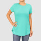 ATHLETIC WORKS Womens Tops Small / Teal Short Sleeve Top