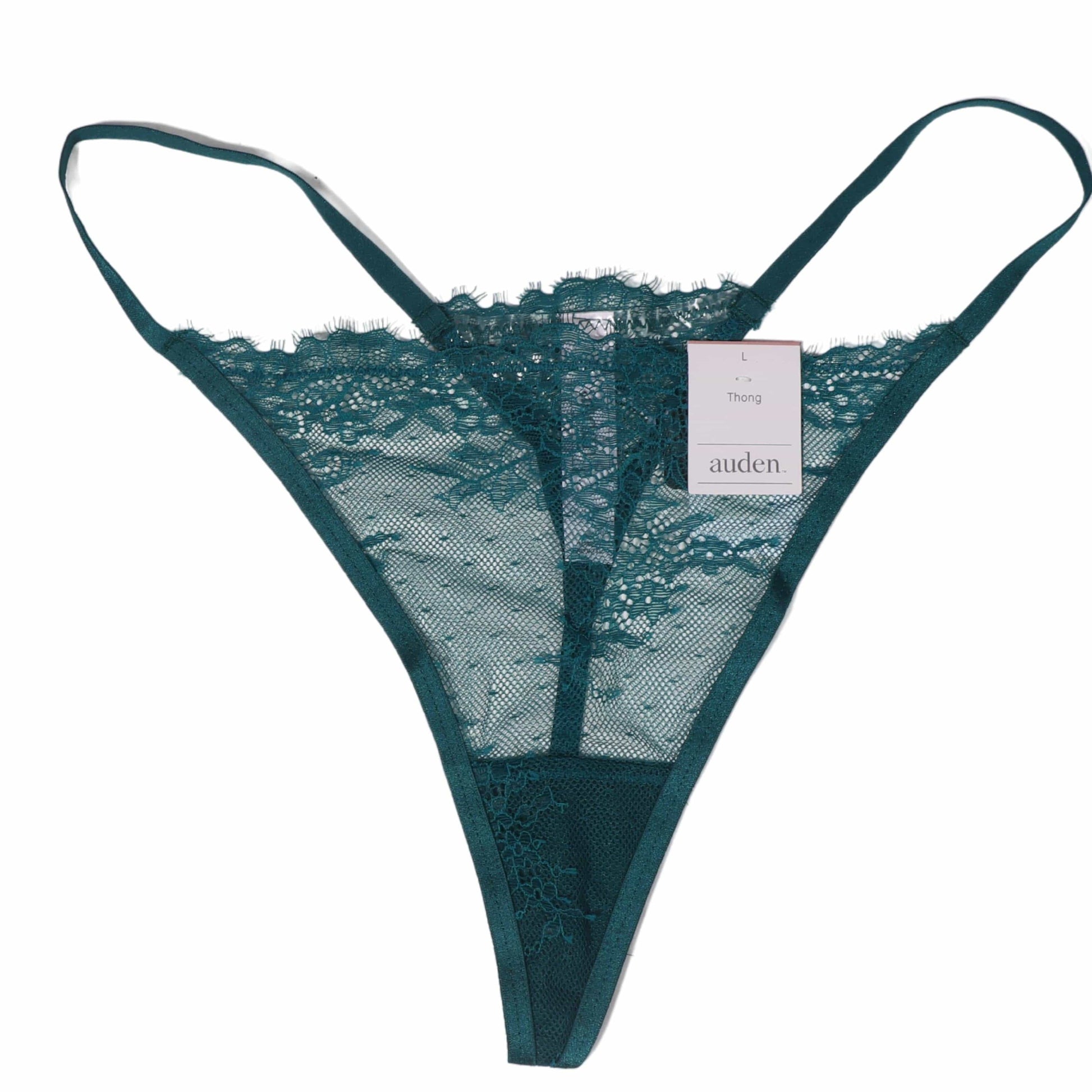 AUDEN Womens Underwear L / Green AUDEN - Lace Details String
