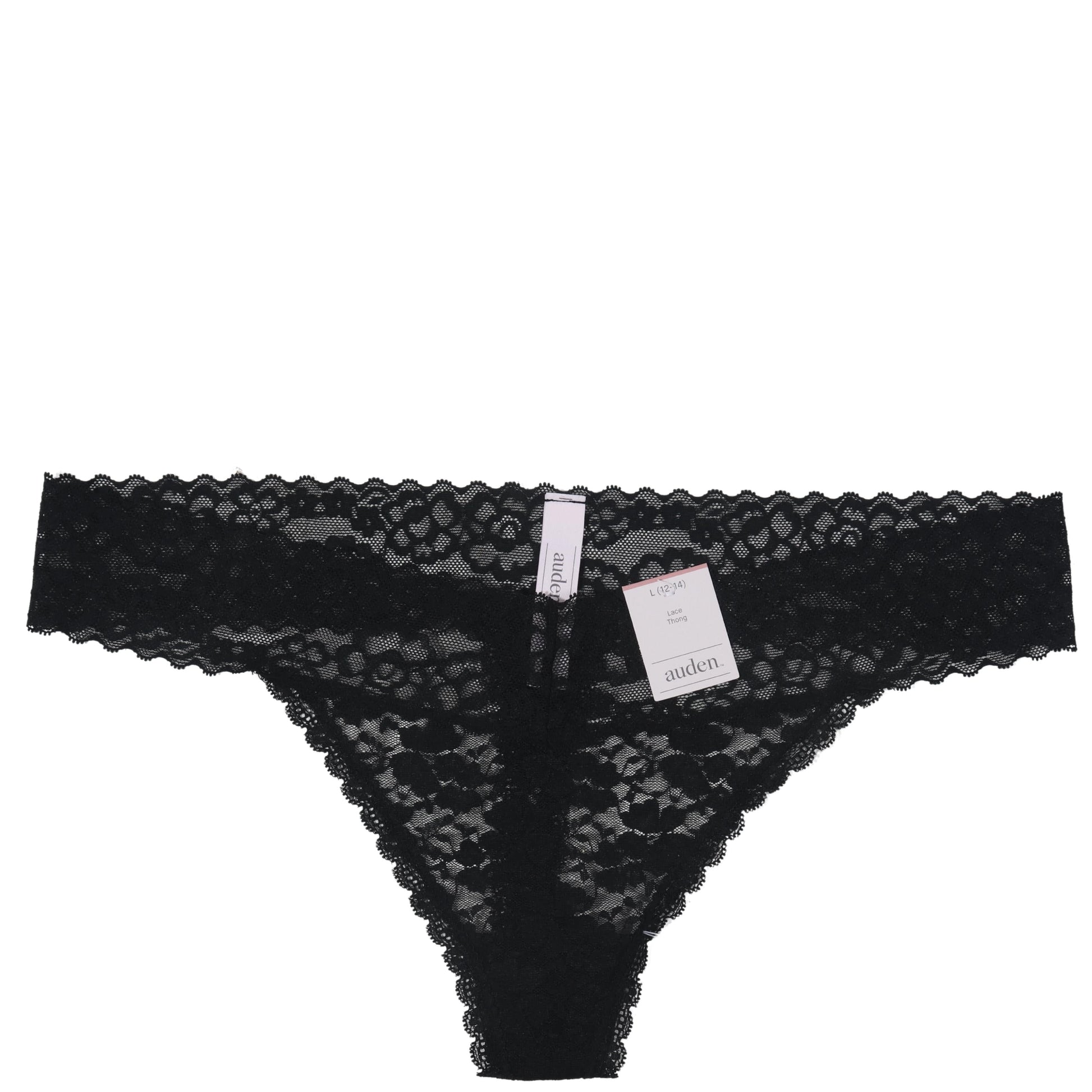 AUDEN Womens Underwear L / Black AUDEN - Lace Details Thong