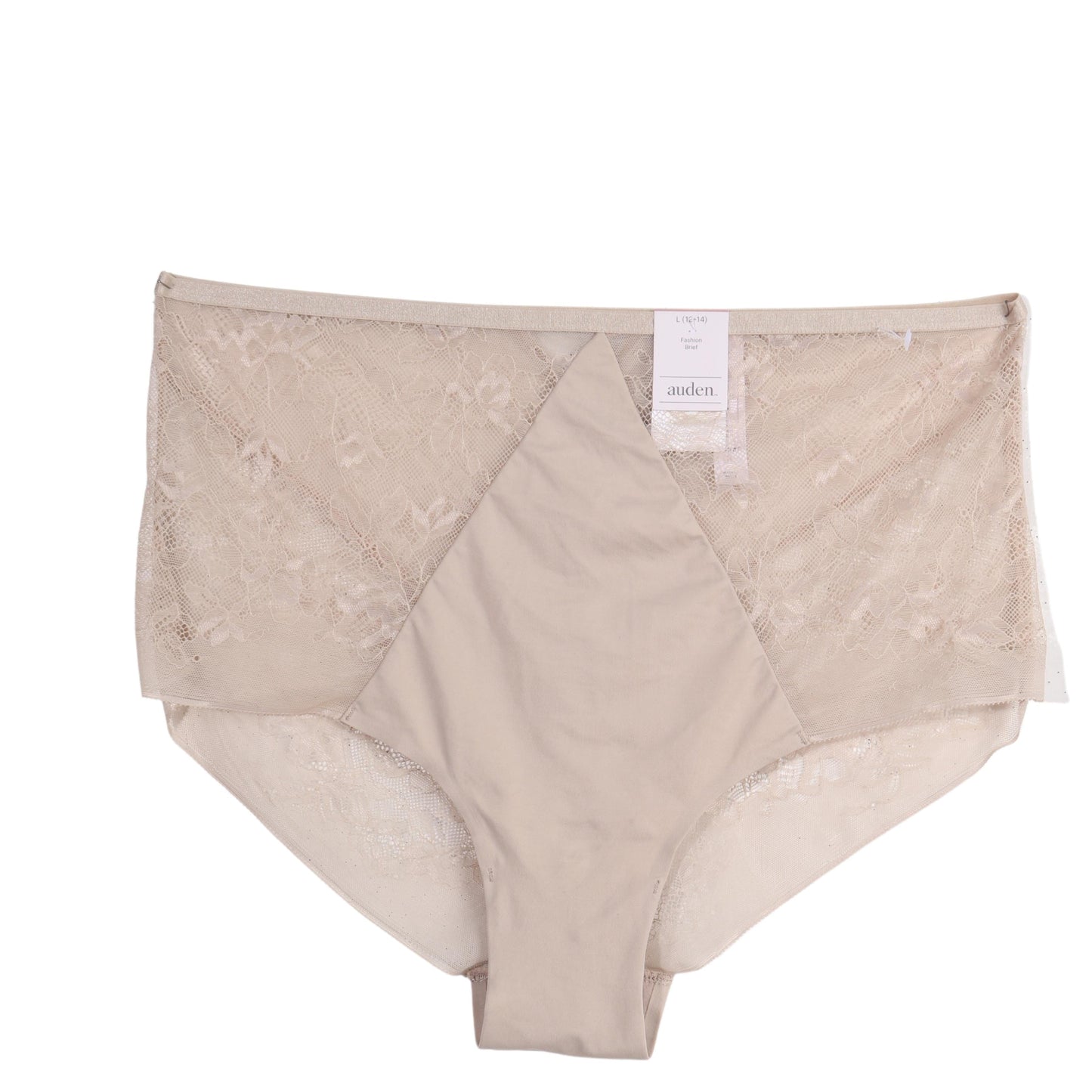 AUDEN Womens Underwear L / Beige AUDEN - Lace Slip Laser Cut