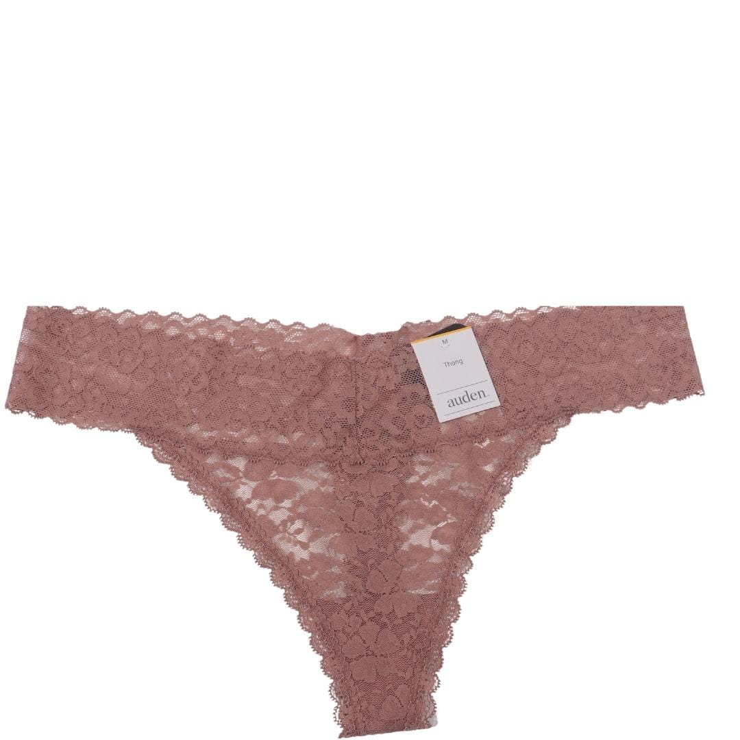 AUDEN Womens Underwear M / Pink AUDEN - Lace V Shape Thong