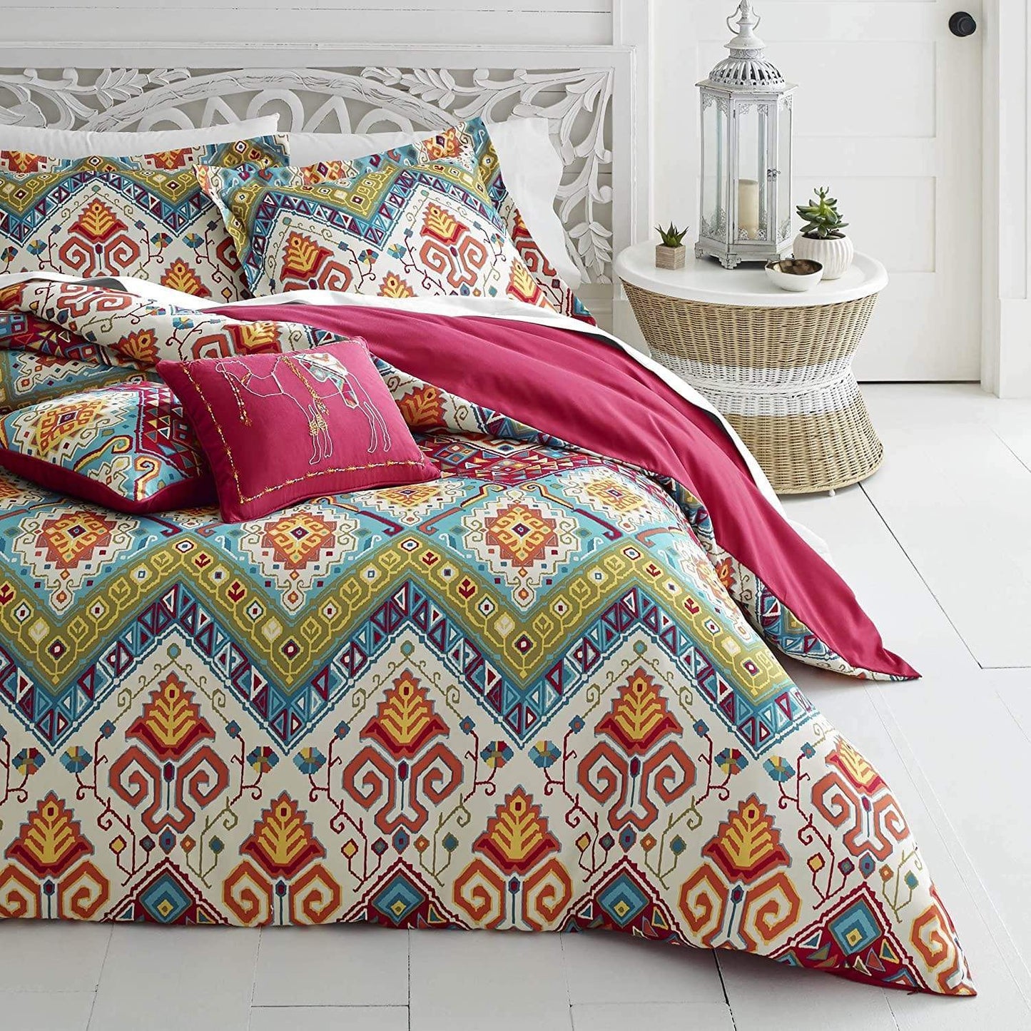AZALEA SKYE Comforter/Quilt/Duvet Twin - 168cm x 218cm / Pink Moroccan Nights Comforter Set - 3 Pieces