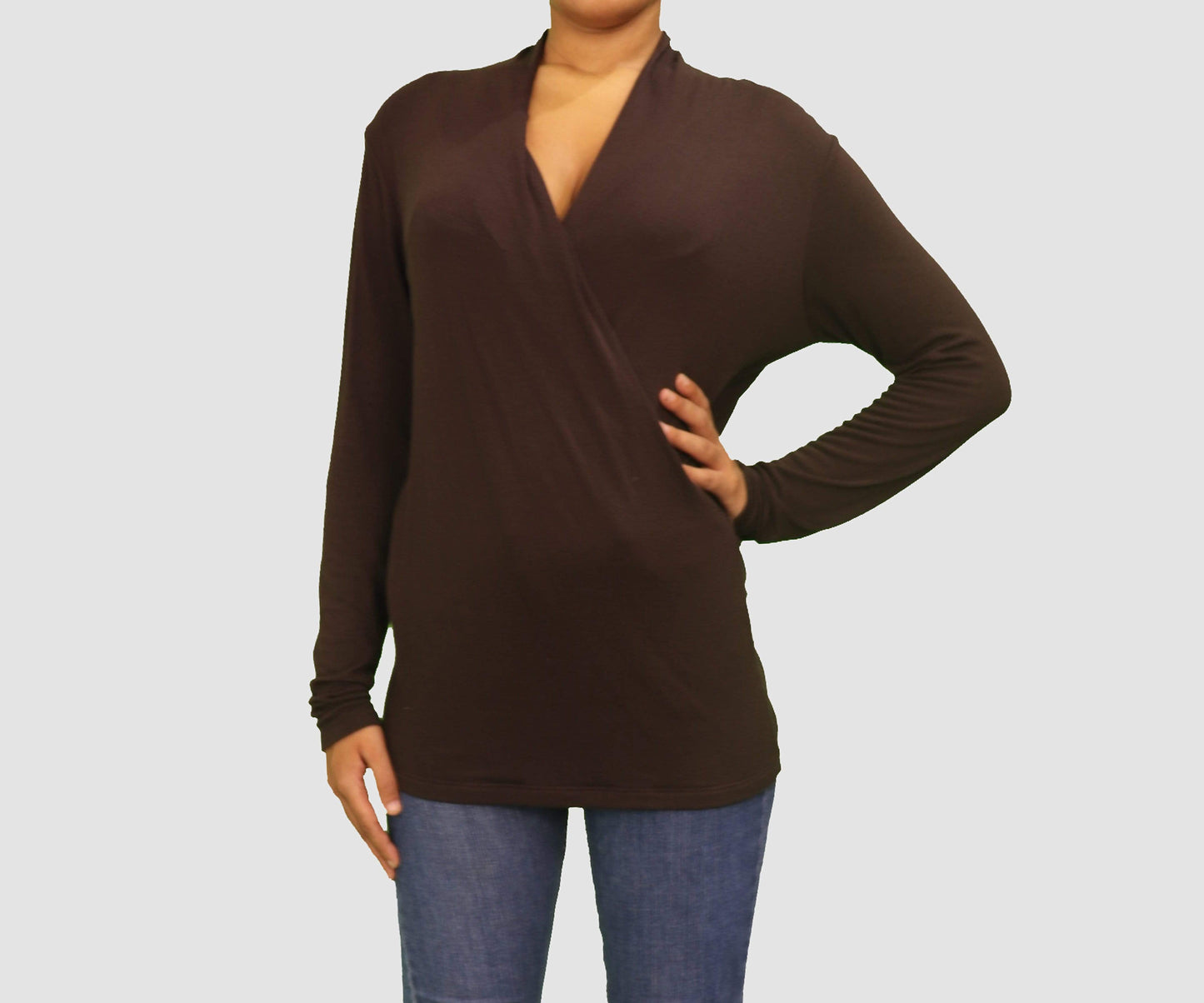 BANANA REPUBLIC Womens Tops Medium / Brown Long Sleeve Top