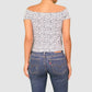 Basics By Pacsun Womens Tops Small / White/ Multi Short Sleeve Top