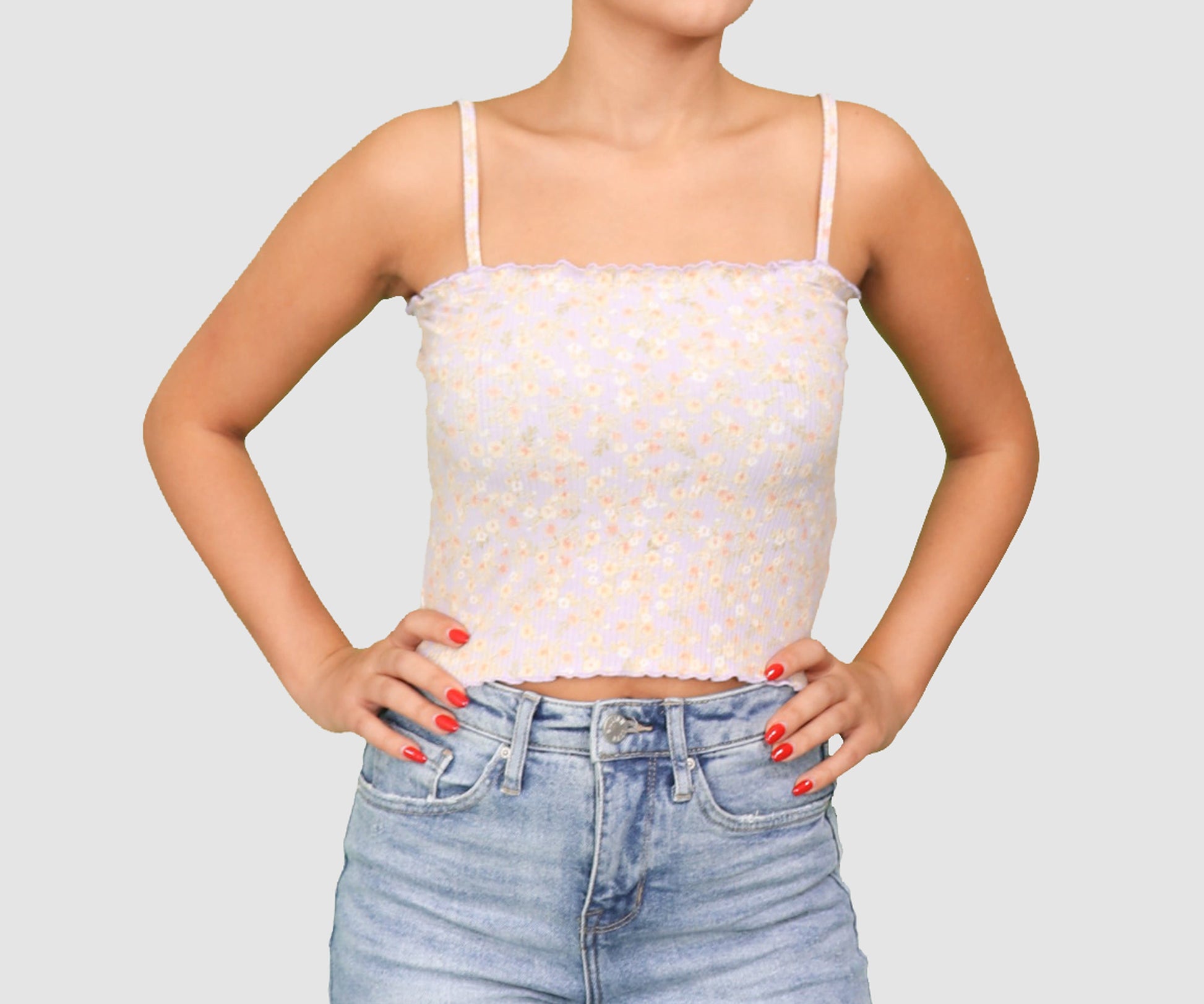 Basics By Pacsun Womens Tops Small / Multi-Color Sleeveless Crop Top