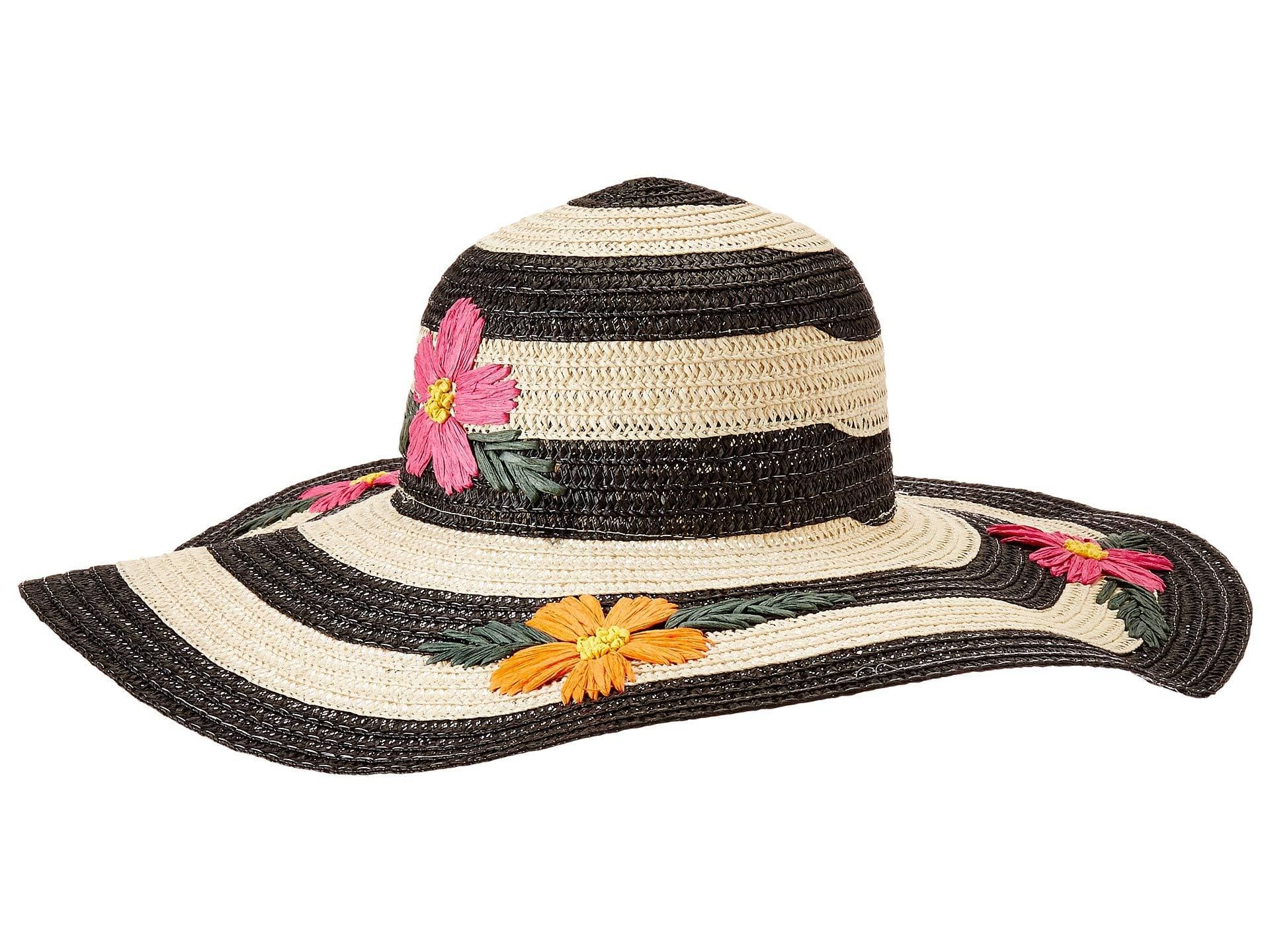 Betsey johnson Clothing Accessories Black - Khaki - Floral BETSEY JOHNSON - Bliss Floppy Hat