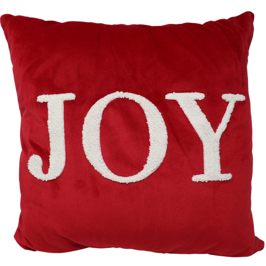 BRANDS & BEYOND Christmas Decoration 35.5 cm x 35.5 cm / Red Joy Printed Pillow