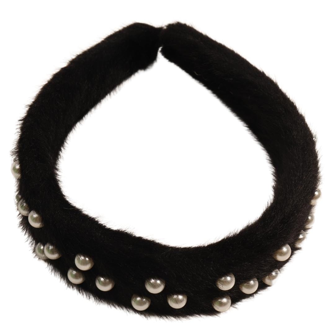 BRANDS & BEYOND Clothing Accessories Black Faux Fur Headband