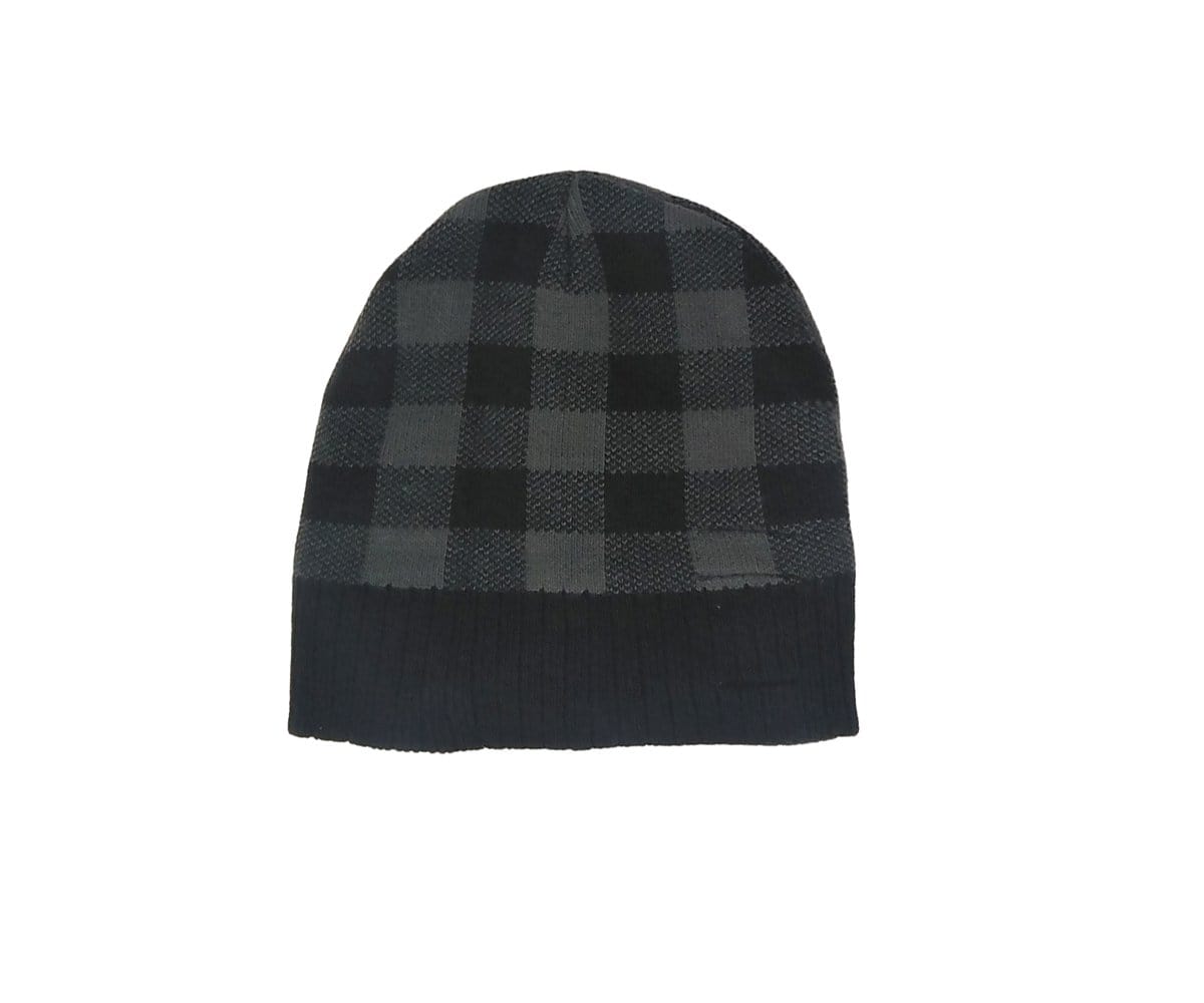 BRANDS & BEYOND Clothing Accessories One Size / Black - Grey Woven Hat