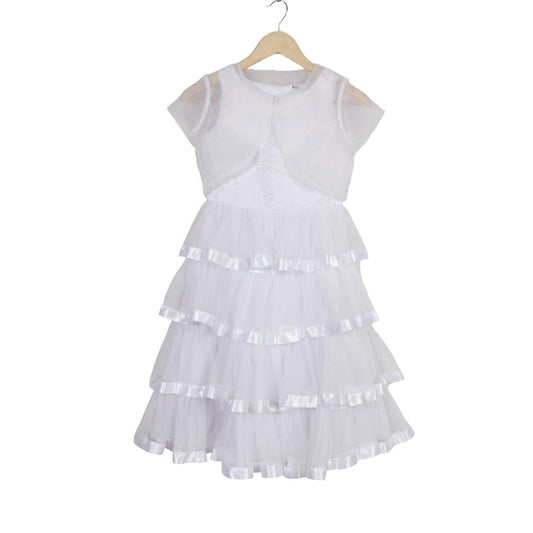 BRANDS & BEYOND Girls Dress L / White Ruffle Skirts Dress