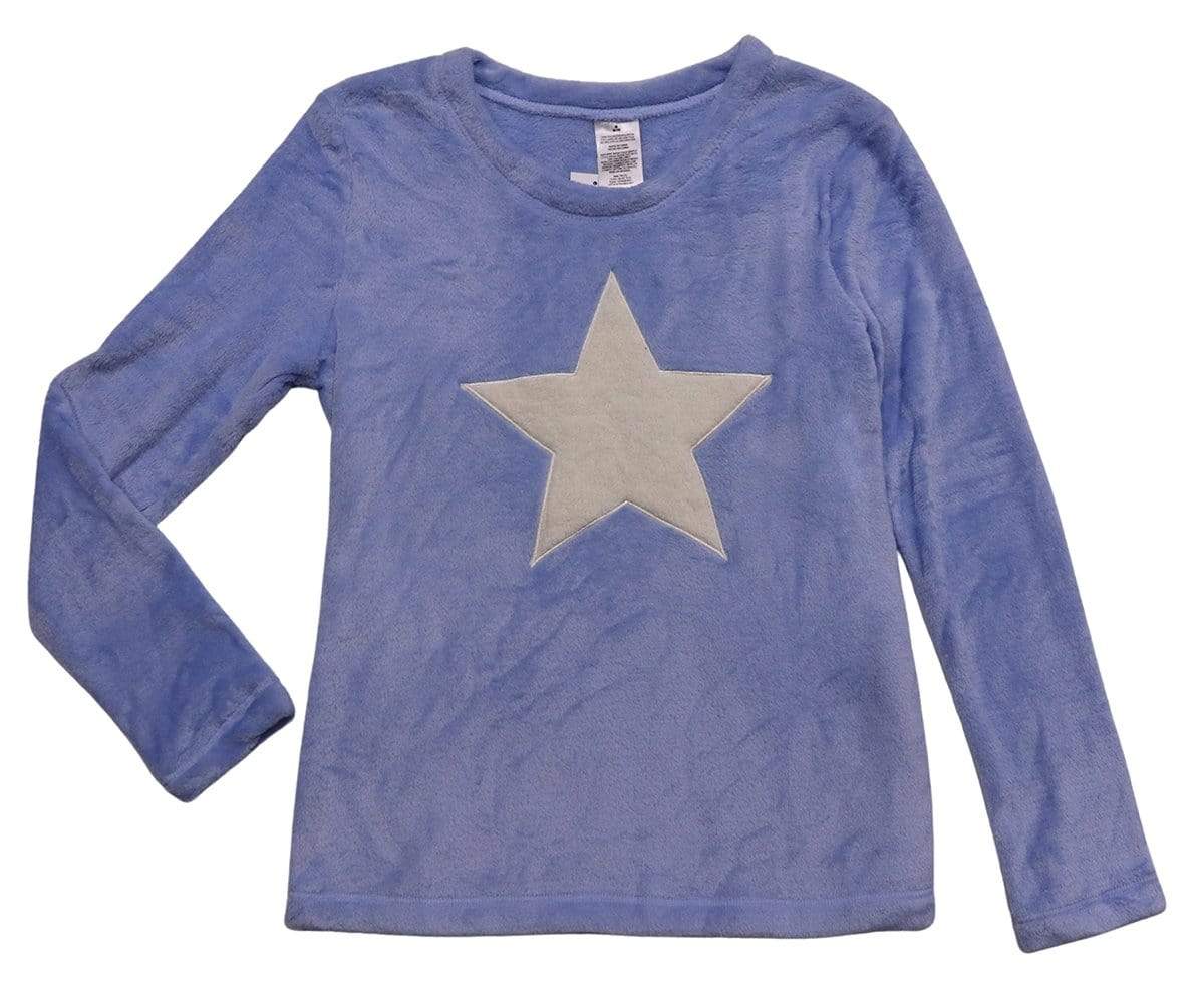 BRANDS & BEYOND Girls Tops 8-10 Years - Medium / Blue Kids - Star Print Fleece Pajama Top