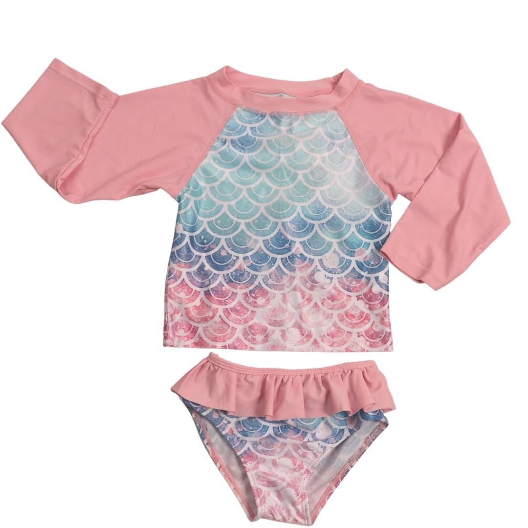 BRANDS & BEYOND Kids Swimsuits L / Multi-Color Allover Print Swimwear 2 Pieces