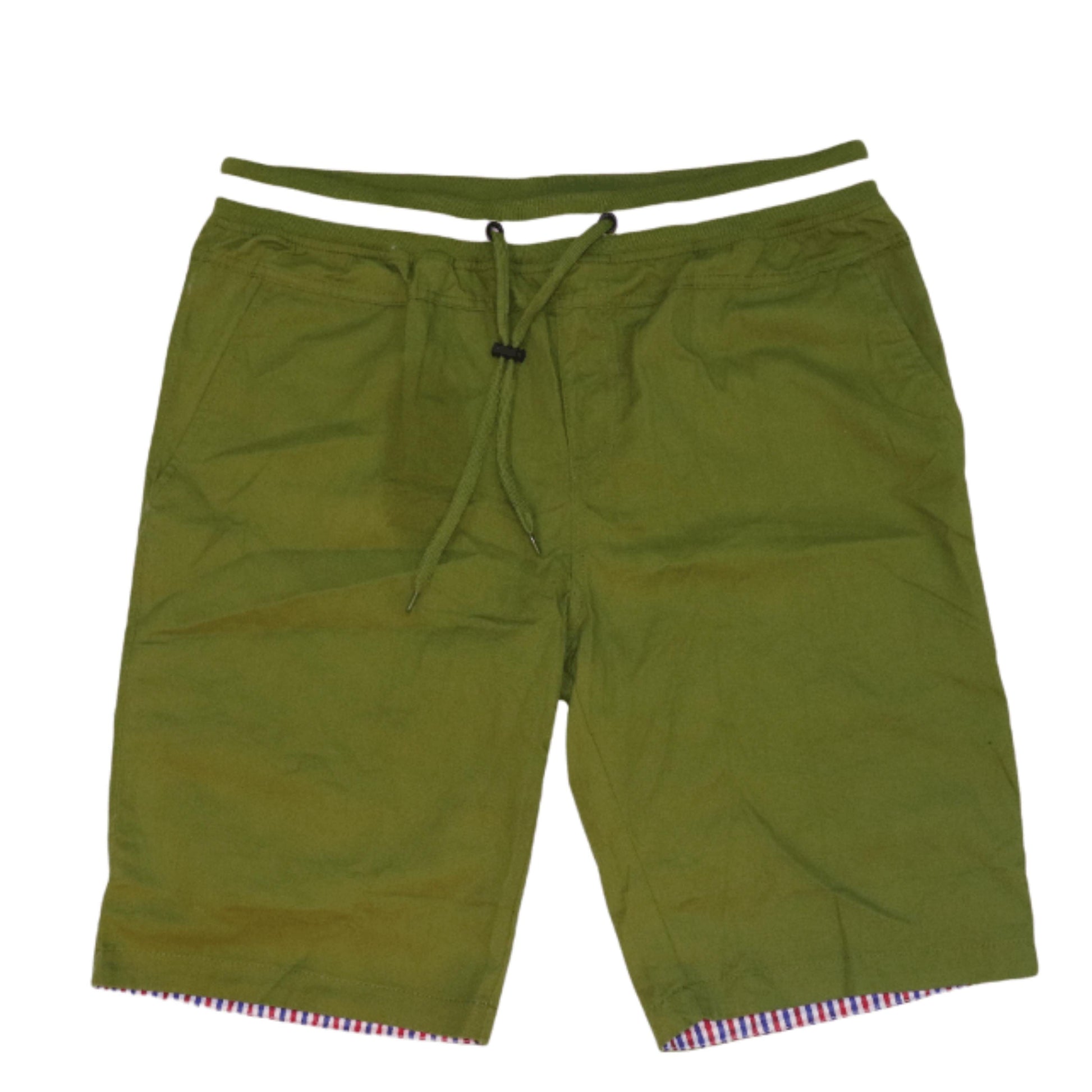 BRANDS & BEYOND Mens Bottoms XL / Green Elastic Ribbon Shorts