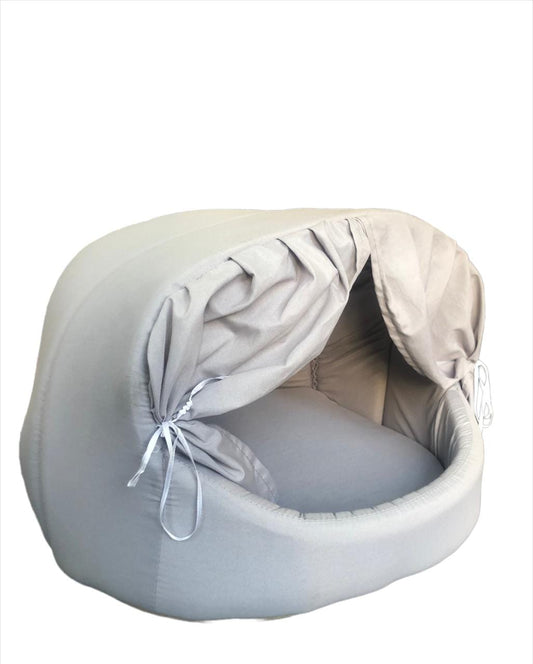 BRANDS & BEYOND Pet Accessories PQ-Curtain Fabric Nest Grey