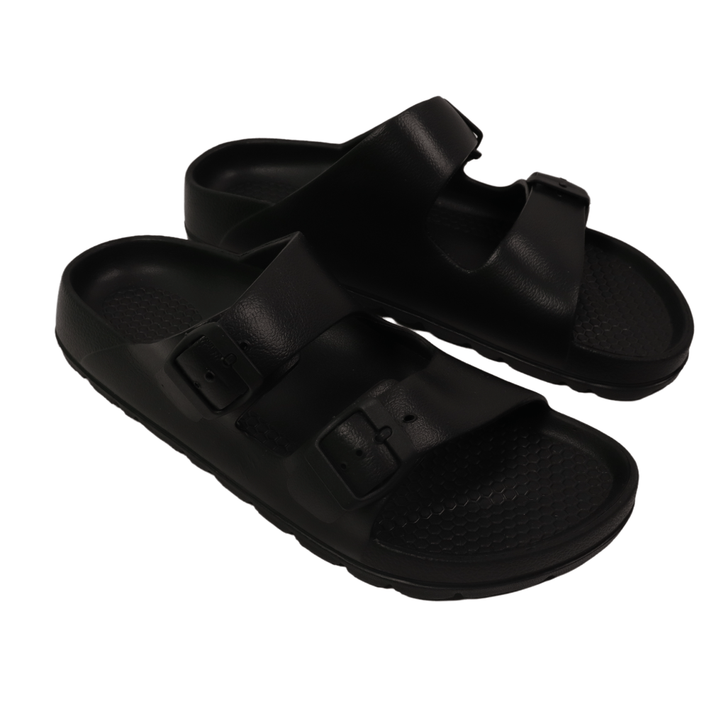 BRANDS & BEYOND Womens Shoes 41 / Black Adjustable Strap Slipper