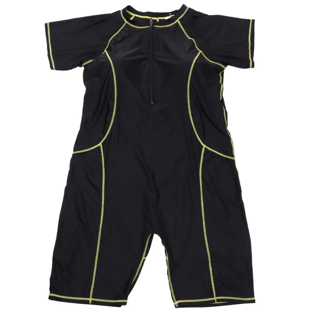 BRANDS & BEYOND Womens Swimwear XXXL / Black Short Sleeve Swimming Suits