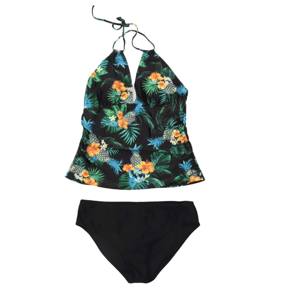 BRANDS & BEYOND Womens Swimwear XXL / Multi-Color Two Pieces Tankini Swimsuit